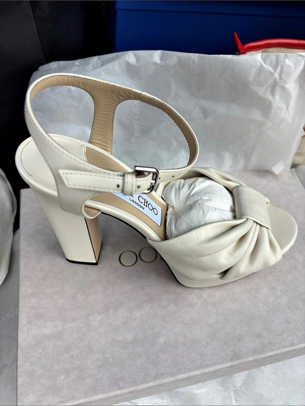 Jimmy Choo White Platform Heels Like New